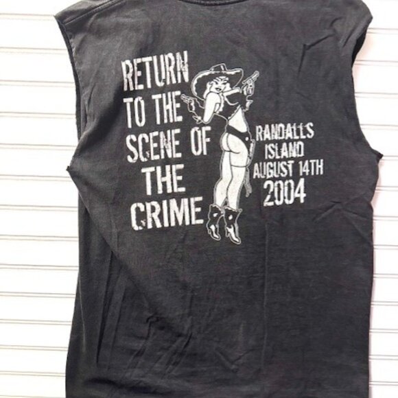 NY Dolls Vintage Cygnus Sleeveless Shirt 2004 Randall's Island Punk Large Rare - Picture 3 of 5